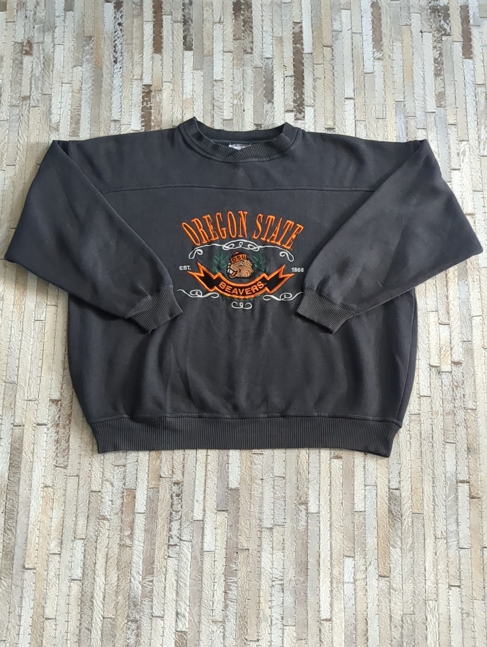 Vintage 90s Oregon State Beavers Crewneck Sweatshirt Crable Sportswear Size XL